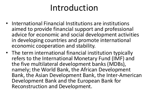 MCQ ON INTERNATIONAL FINANCIAL INSTITUTIONS