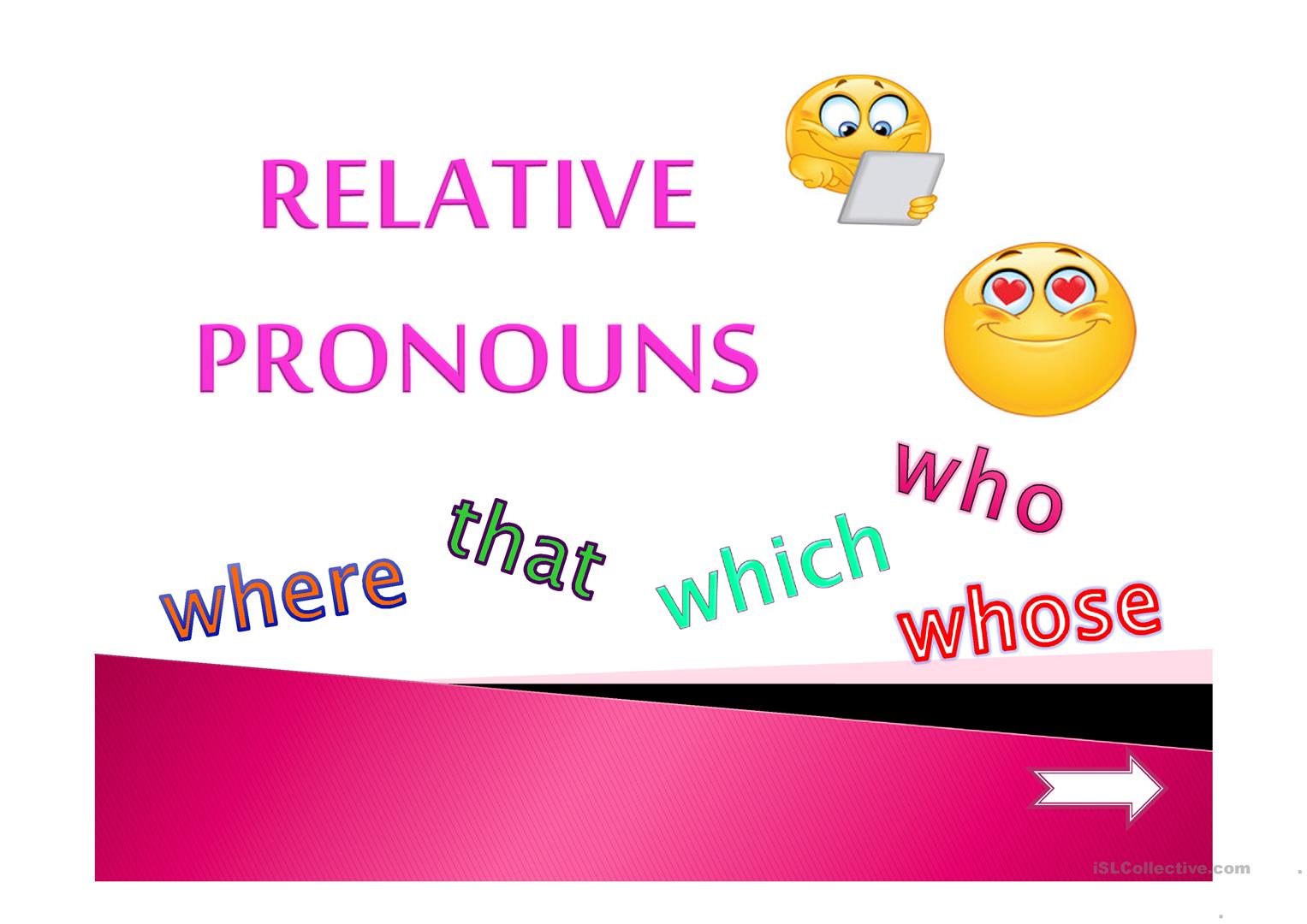 100 RELATIVE PRONOUNS IN ENGLISH GRAMMAR Education World