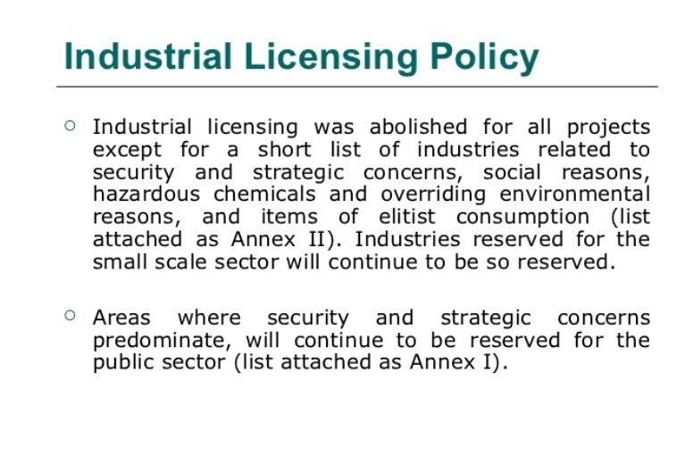 INDUSTRIAL POLICY AND LICENCING CLASS 12 NOTES